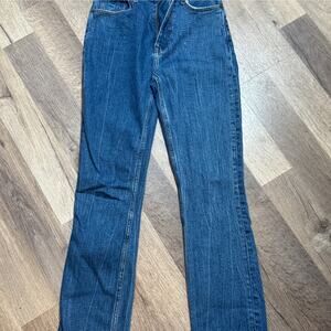 Abercrombie & Fitch 25 Ultra High Rise Slim Straight Jeans Blue Denim Women